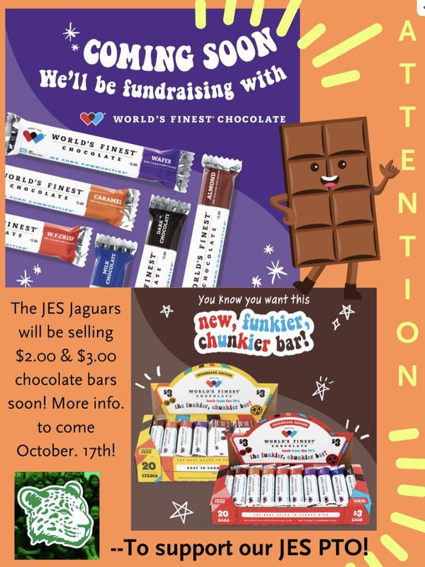 Flyer with information about our chocolate fundraiser.