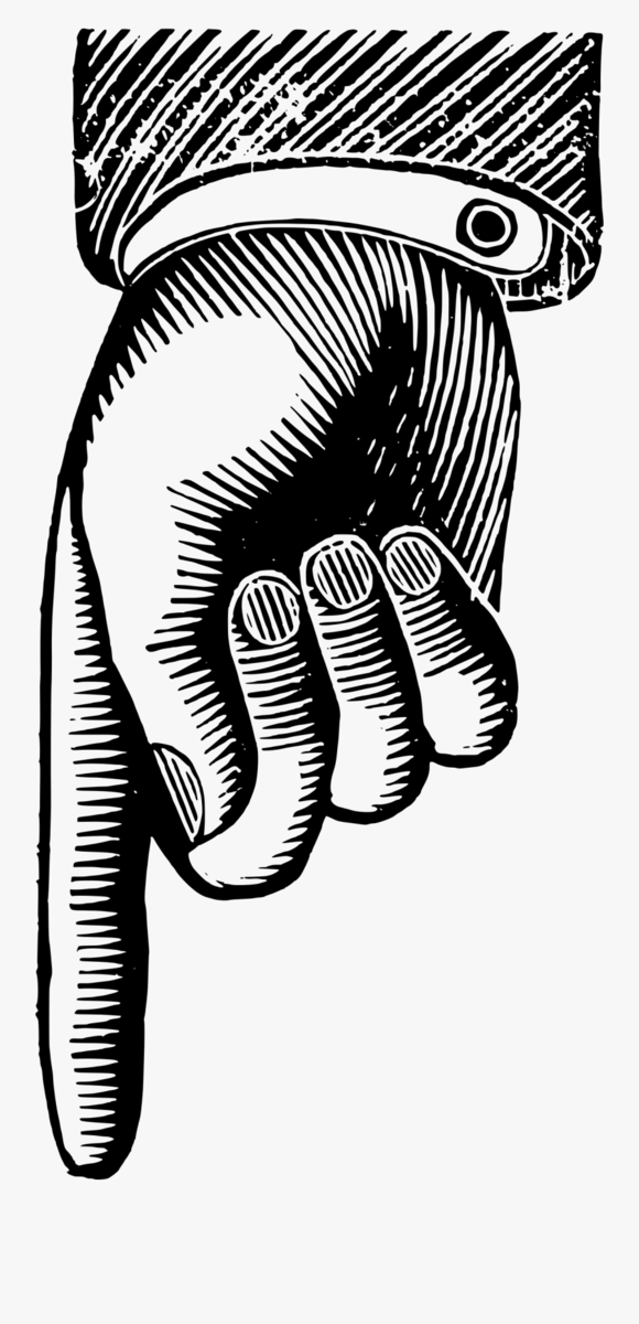 Finger pointing down