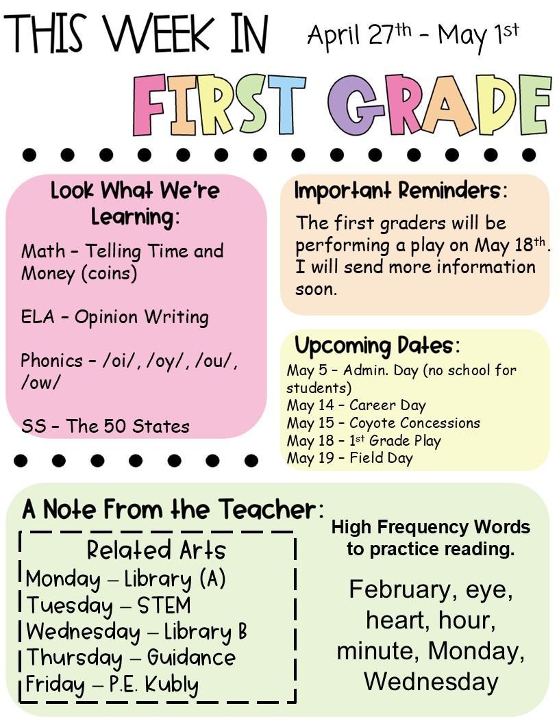 April 27 - May 1, 2026