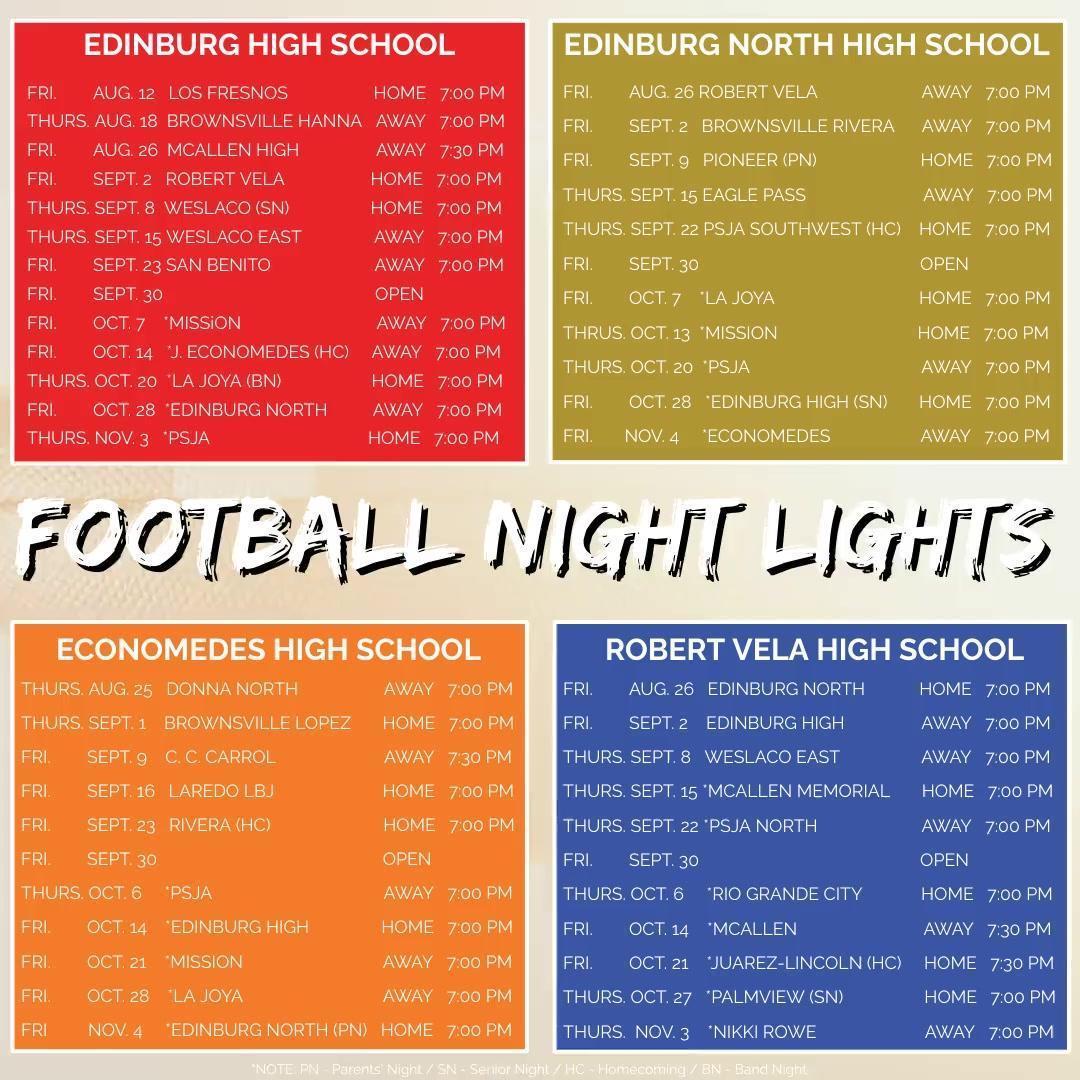 2022 Edinburg CISD High School Football Schedule Banner Files 2022 Edinburg CISD High School Football Schedule Banner Files