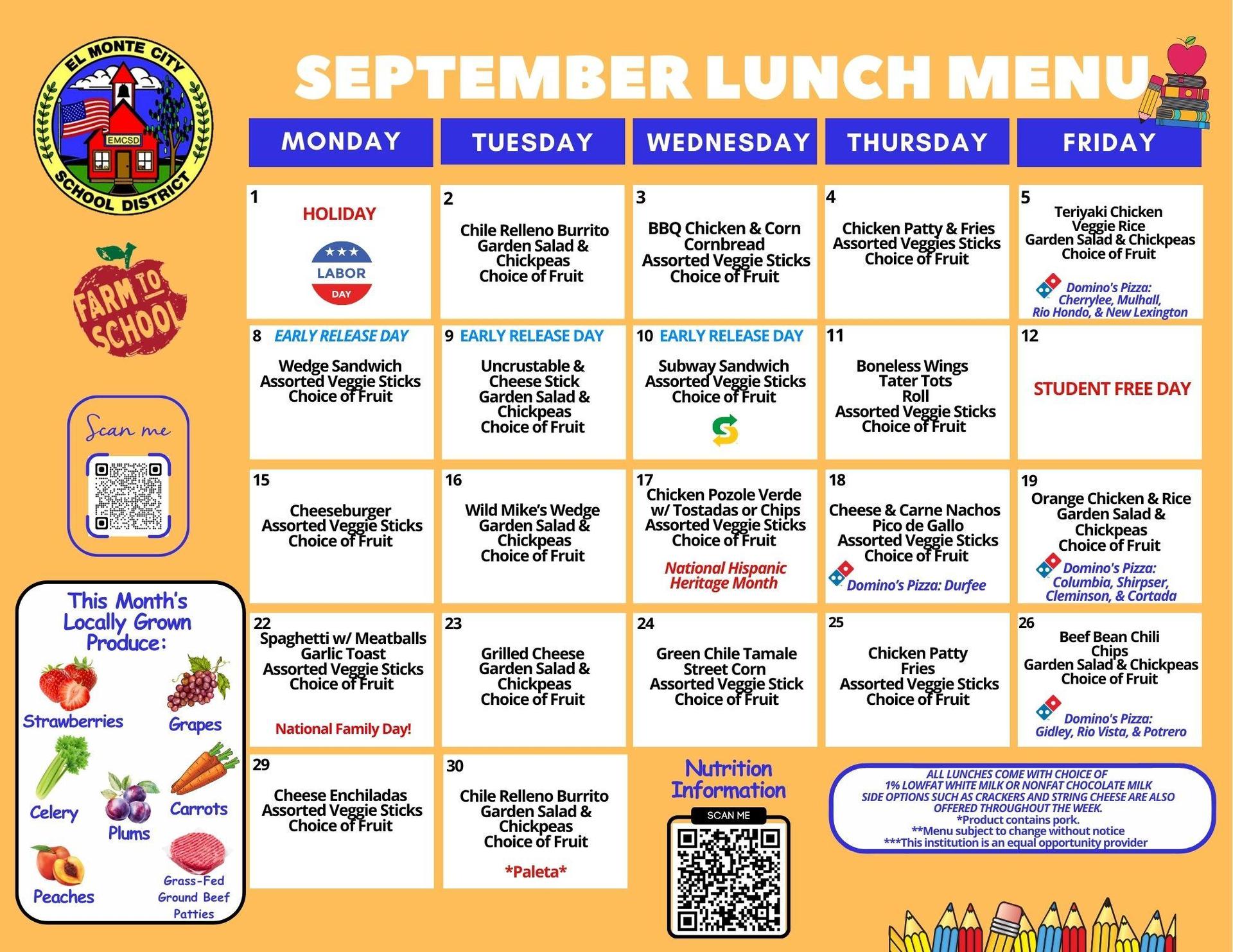 Lunch Menu