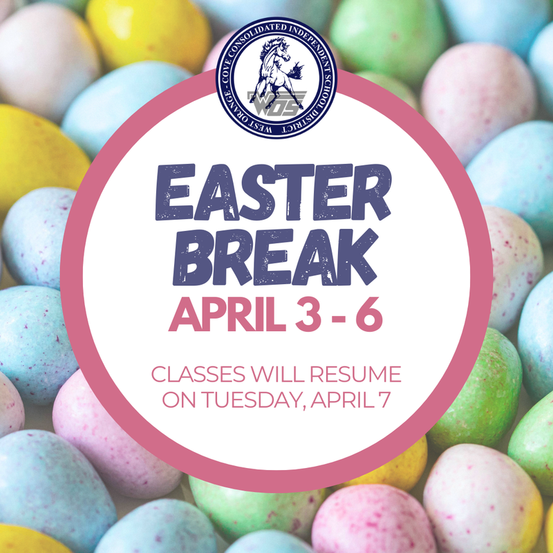 Easter Break: April 3-6