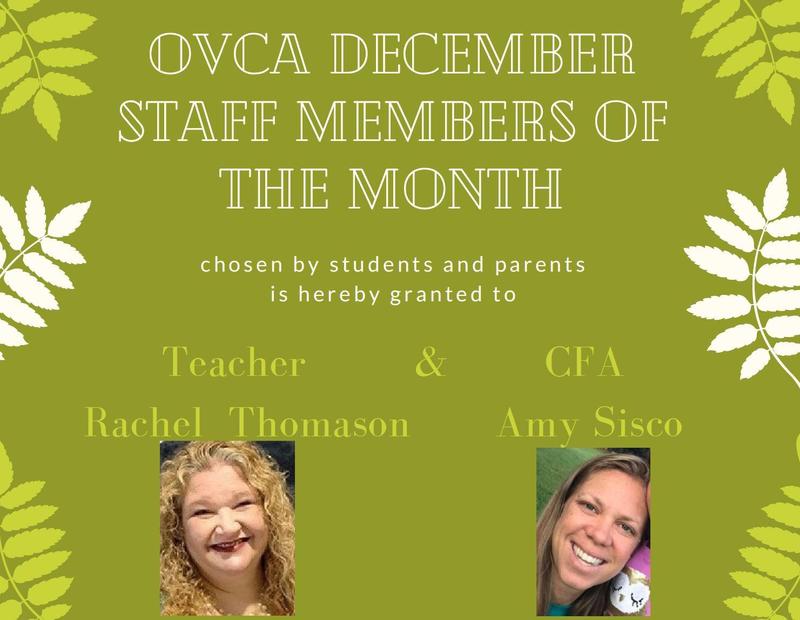 December Staff Members of the Month! Featured Photo
