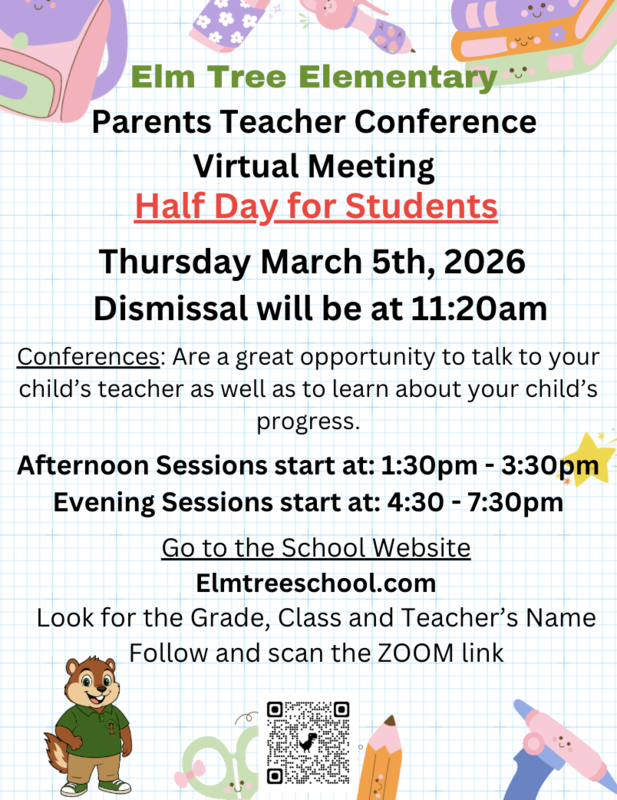 English Flyer parent teacher conference