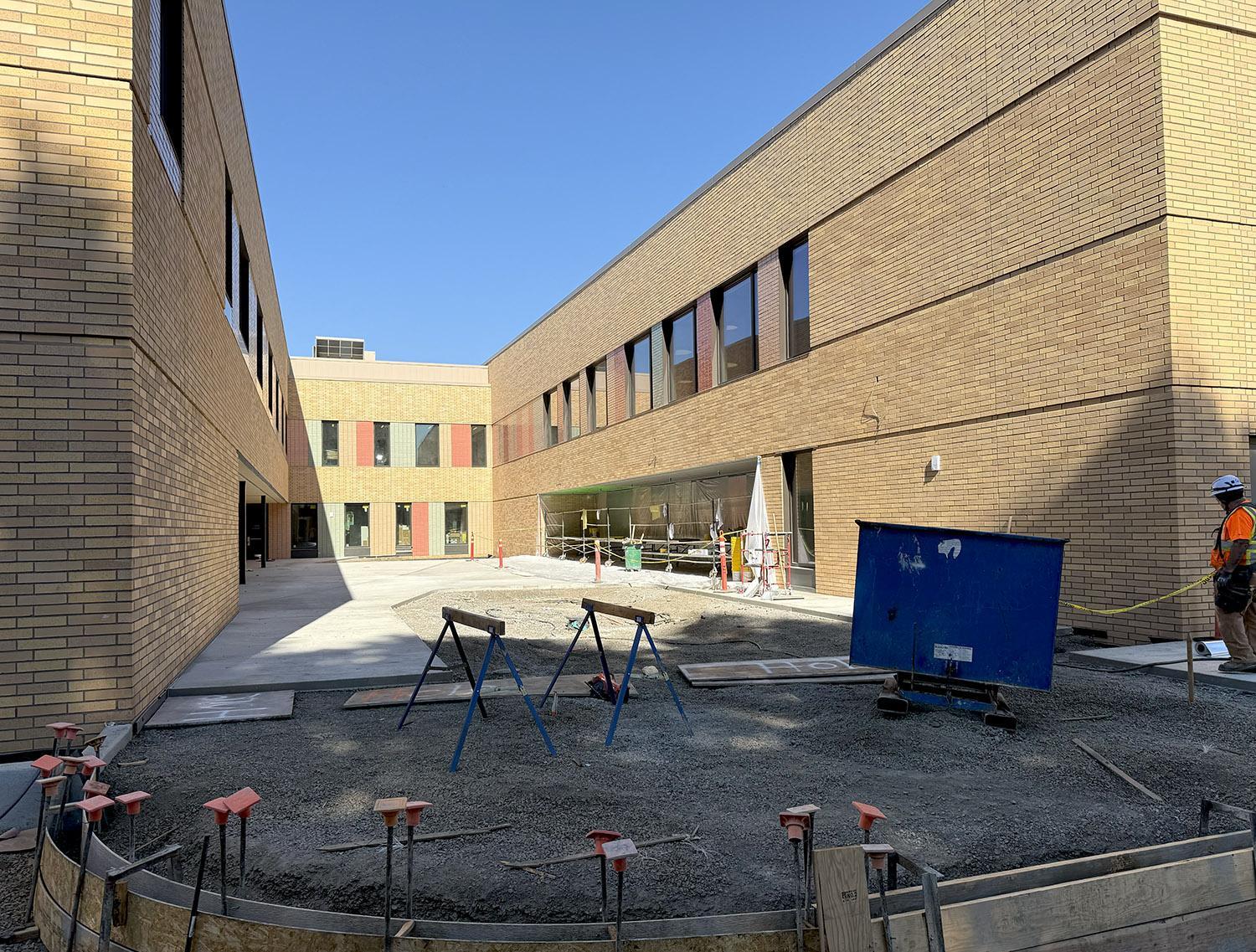 outdoor classroom concrete finishes