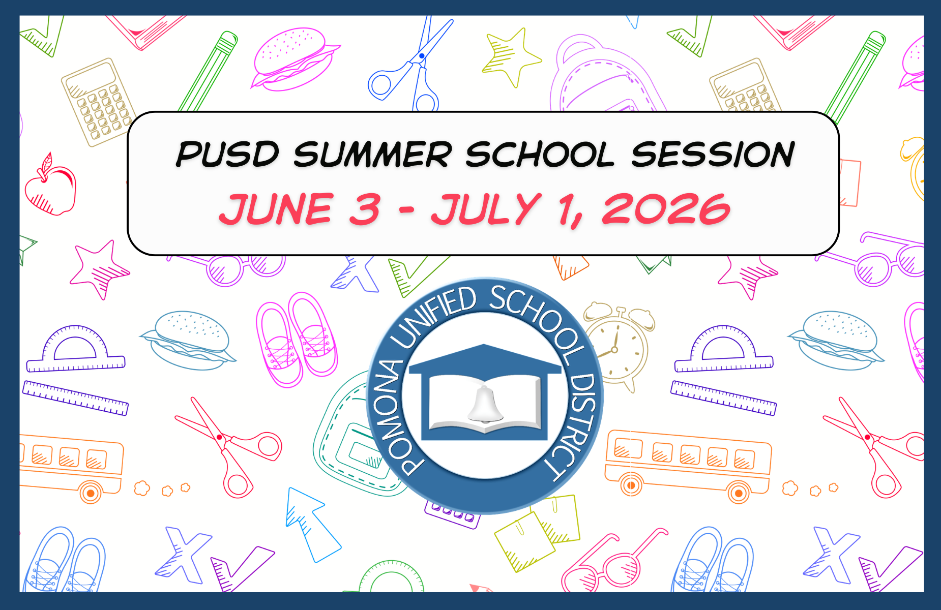 Summer School Session banner for homepage
