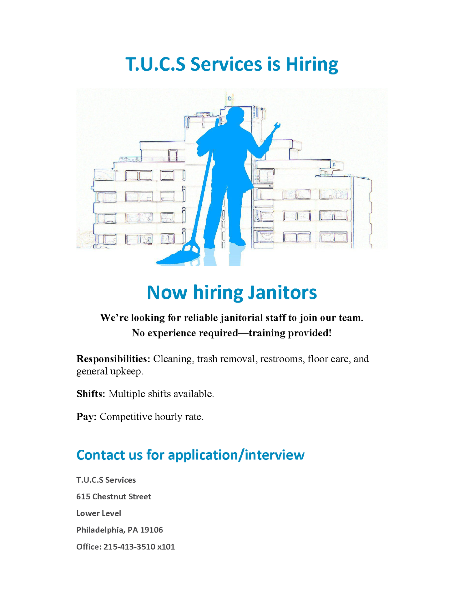 T.U.C.S. Hiring Flyer