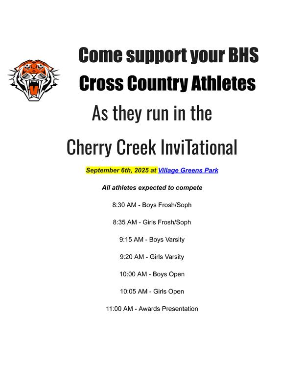 BHS Cross Country Meet Featured Photo