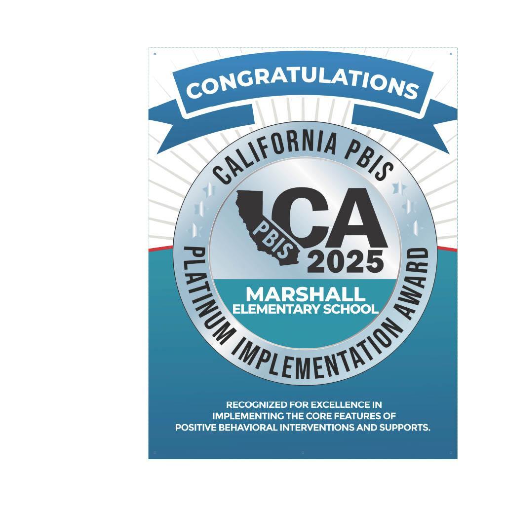 Marshall PBIS Award Banner