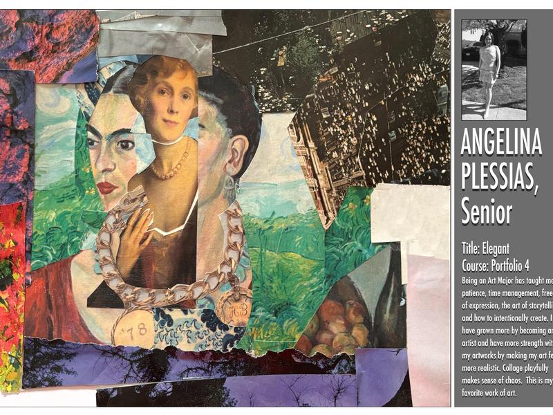 Collage of faces and art pieces blending various styles and expressions.