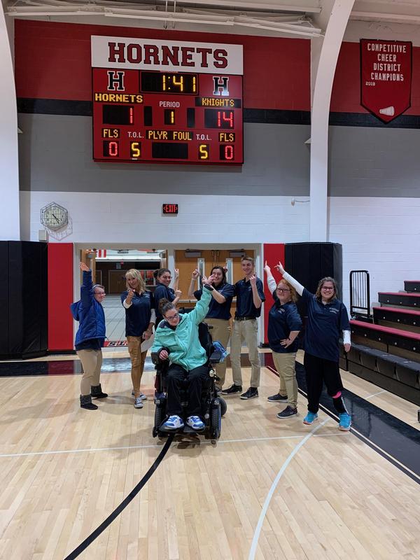 bocce team celebrating their big win