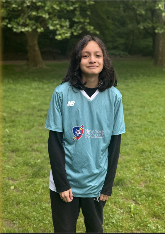 Student in soccer jersey