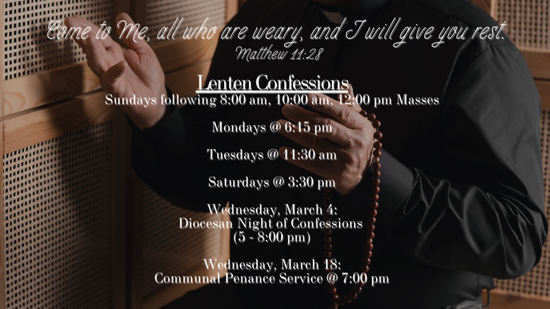Lent Confessions