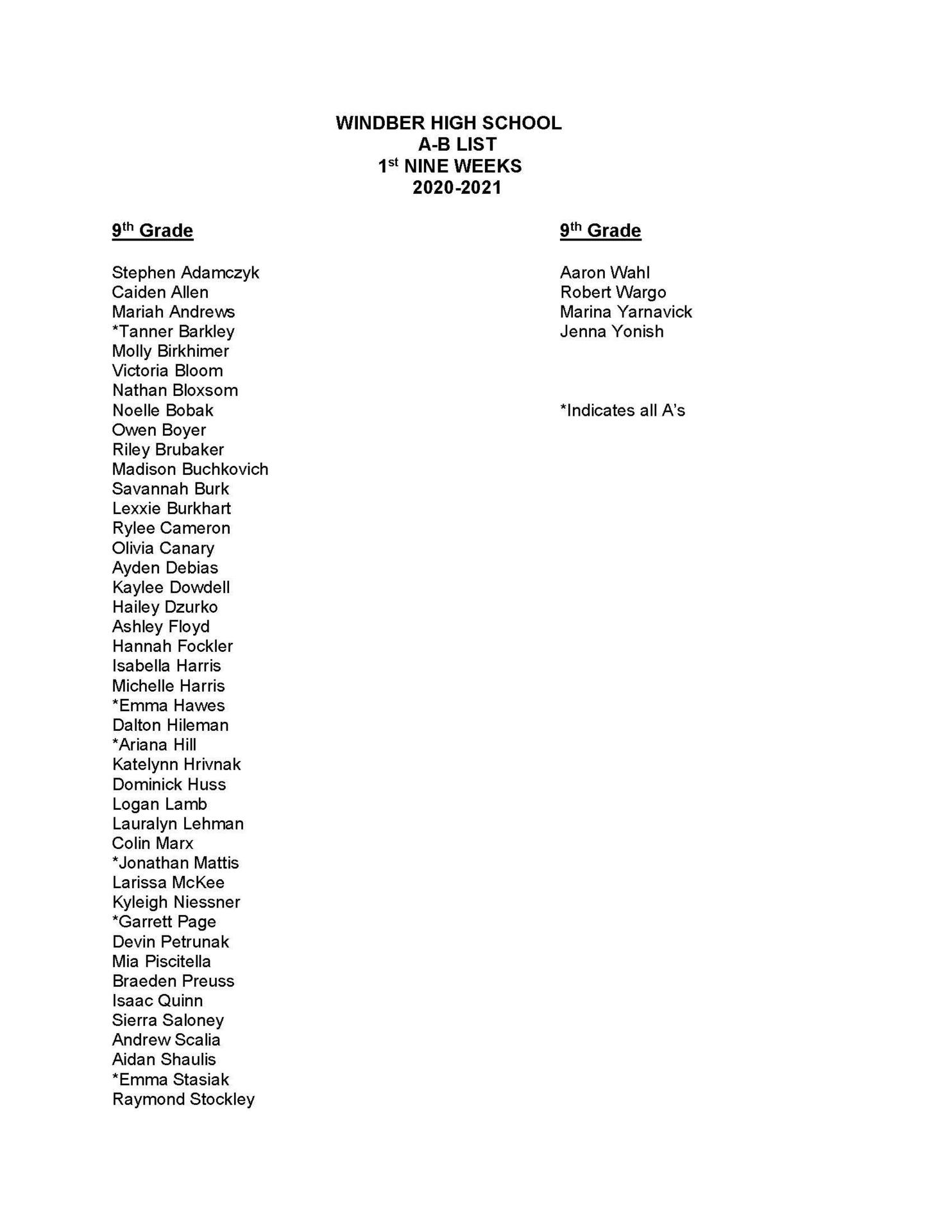 Keystone High School Honor Roll Students Announced - nksvyx9