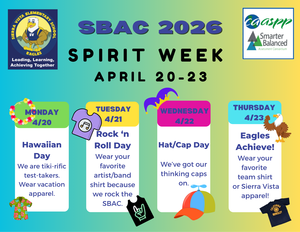 Poster showing spirit week activities