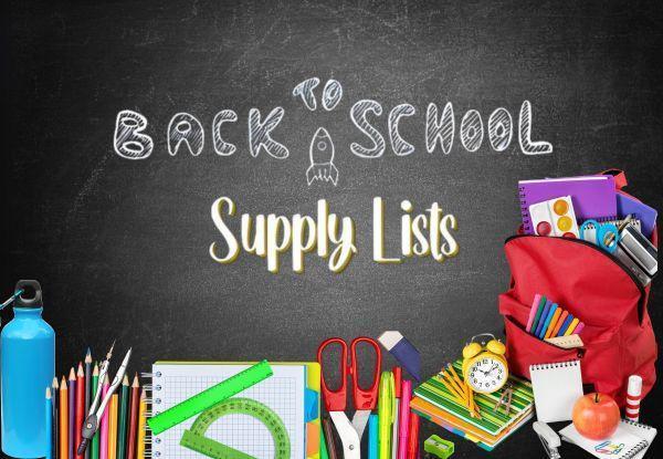 back to school supply lists