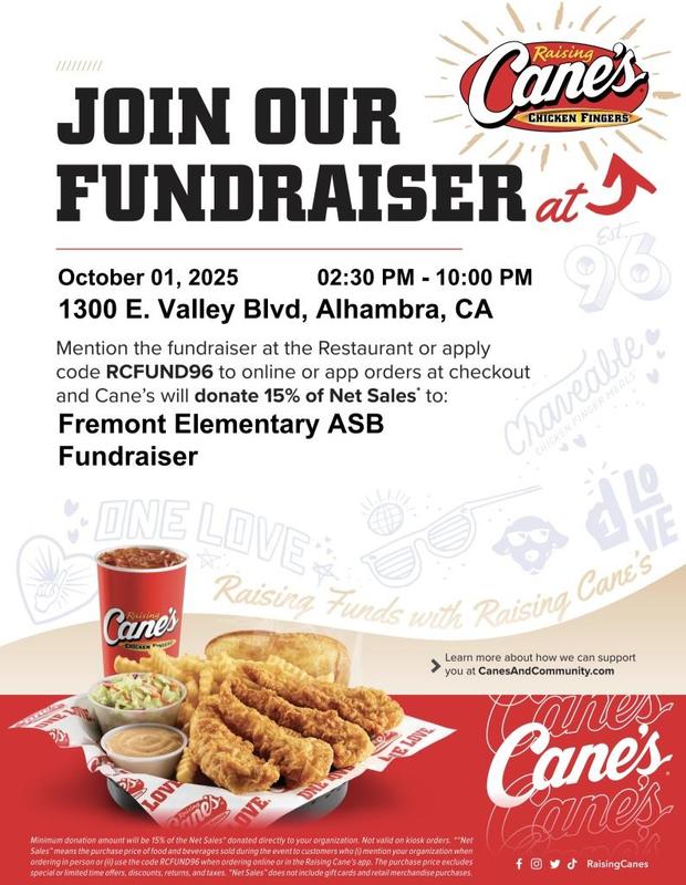 Canes Fundraiser---October 1st Featured Photo