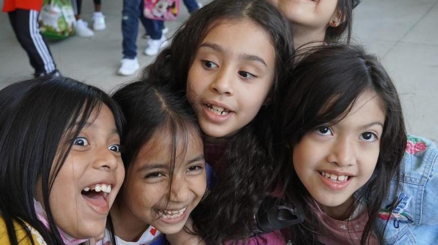 students smiling after a race