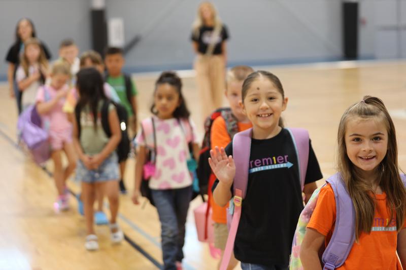 Students walking to class