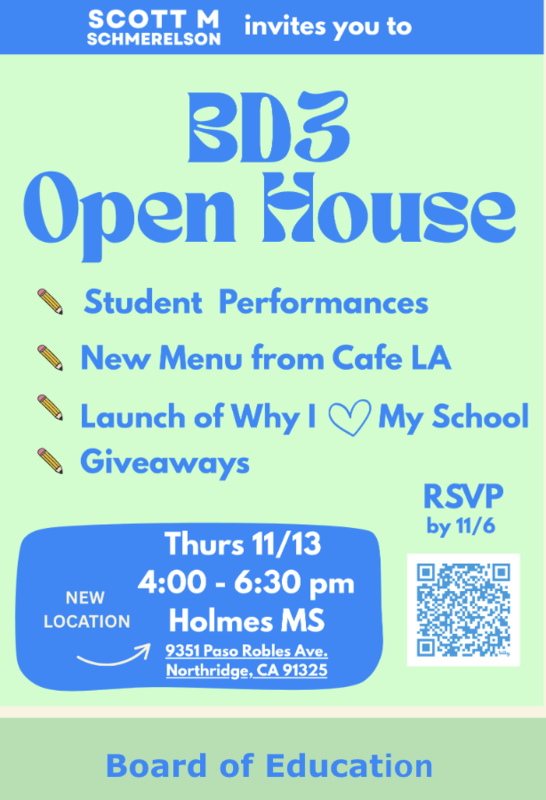 Board Member Schmerelson Open House 11/13