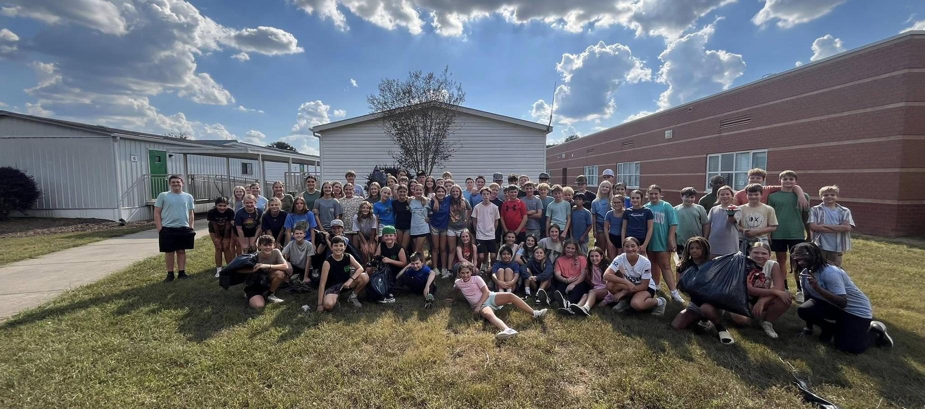 Colt Club cleans up the campus.