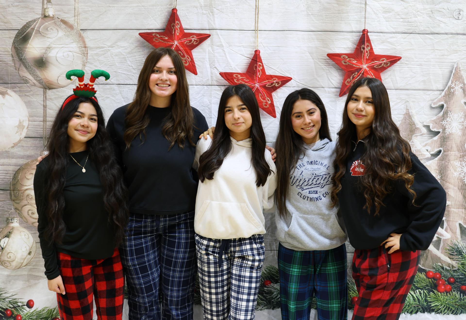 students posing