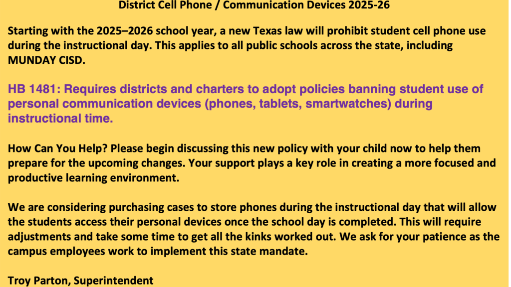 Cell Phone Policy