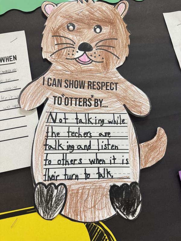 A poster discussing the value of respect.