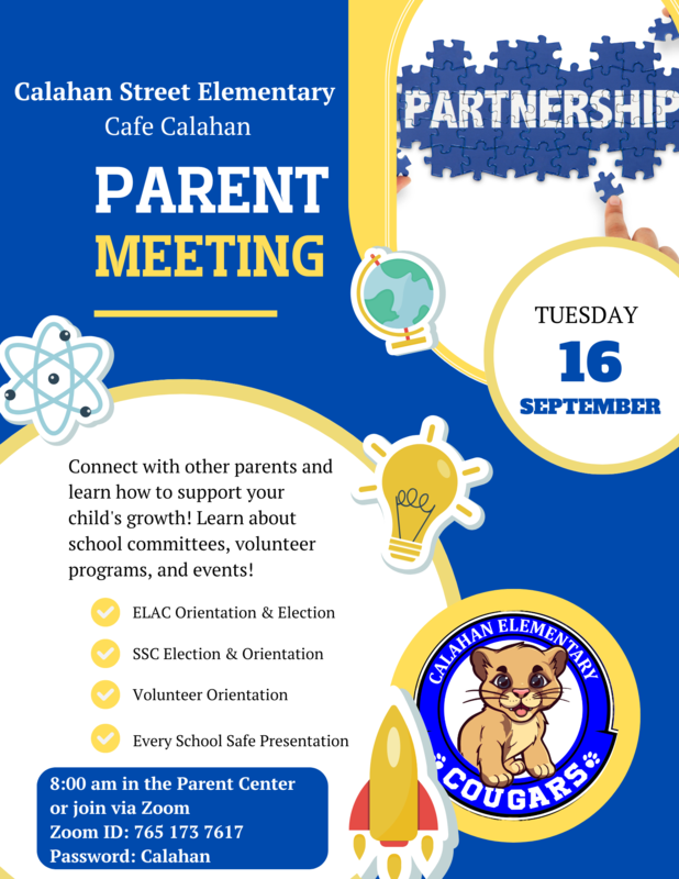 flyer to attend parent meeting