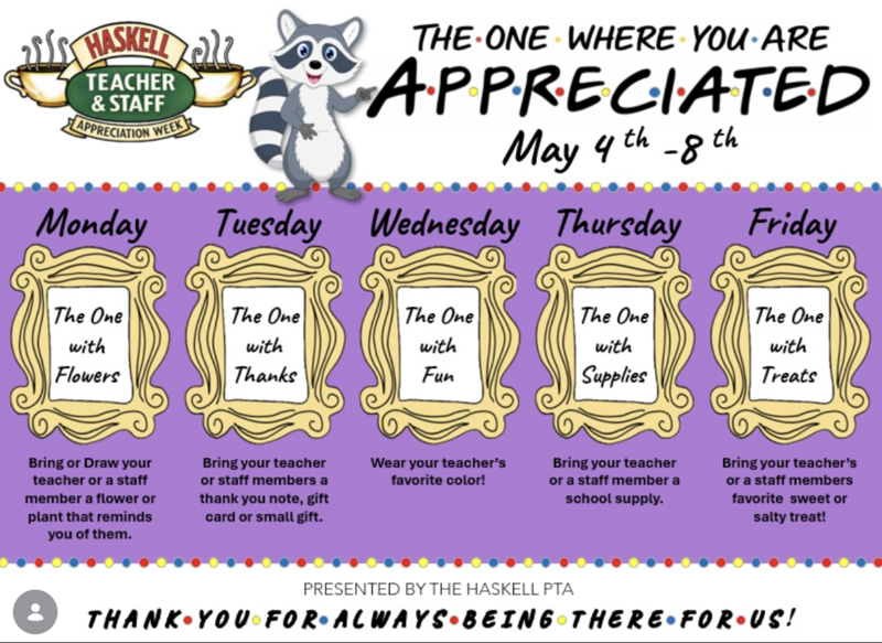 Teacher and Staff Appreciation Week