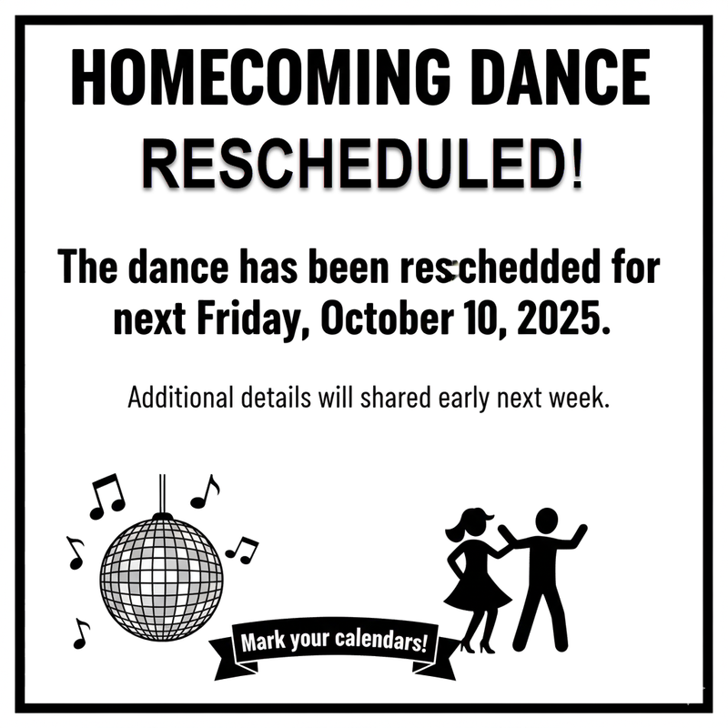Homecoming Dance Cancelled Tonight 10/3