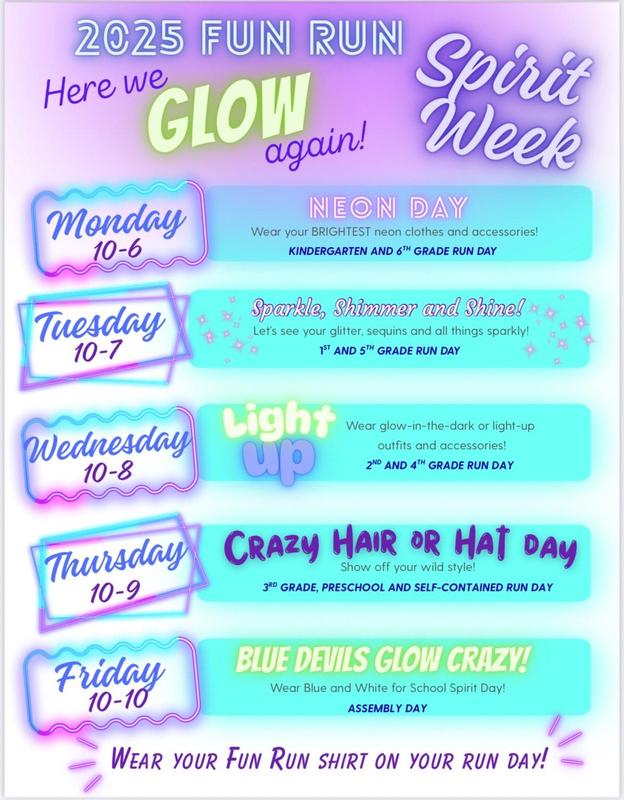 Fun Run Spirit Week