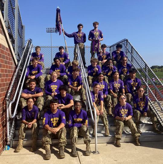 photo: The Marion High School JROTC Raider team poses for a photo after their runner-up finish at the Hobart competition on Sept. 27, 2025.