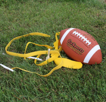 football and a yellow strap