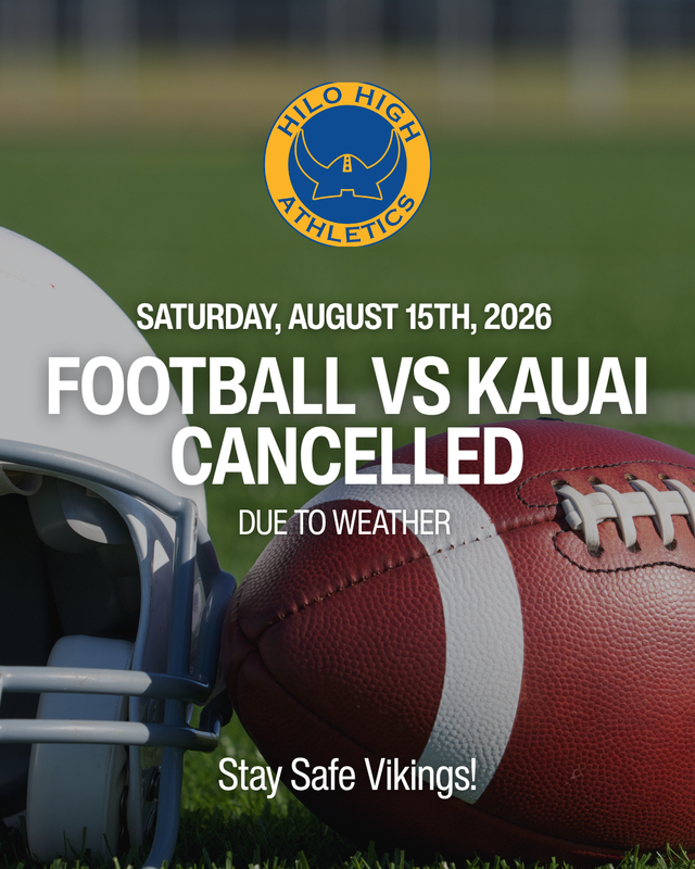 8/15/2026 Football VS Kauai HS Cancelled Featured Photo