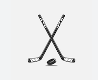 illustration of hockey sticks
