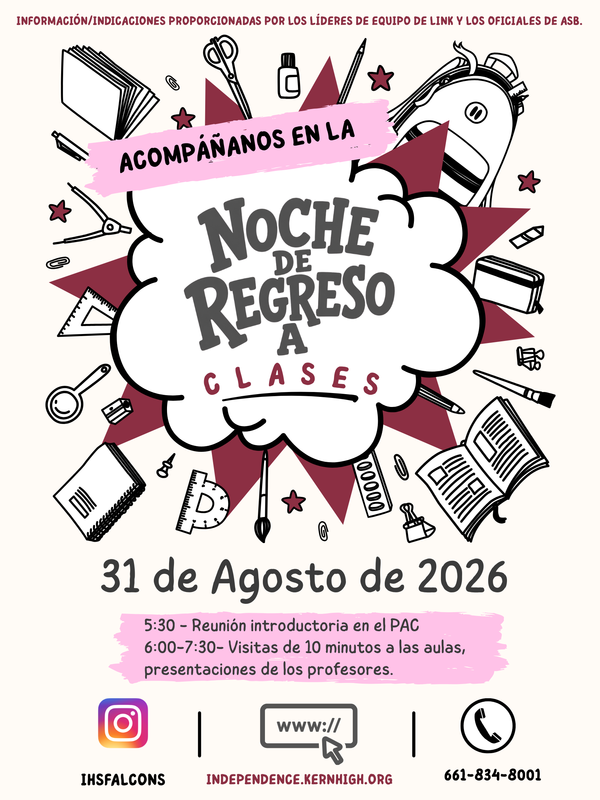 Back to School Night Spanish