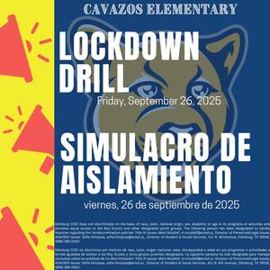 Lockdown drill September 26th Friday