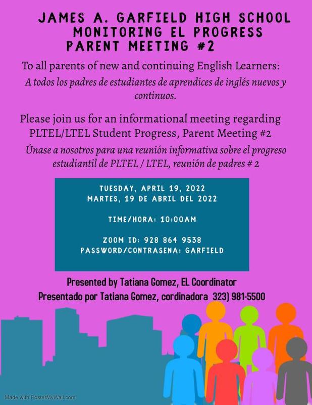 EL Progress Monitoring Meeting | James A. Garfield Senior High School