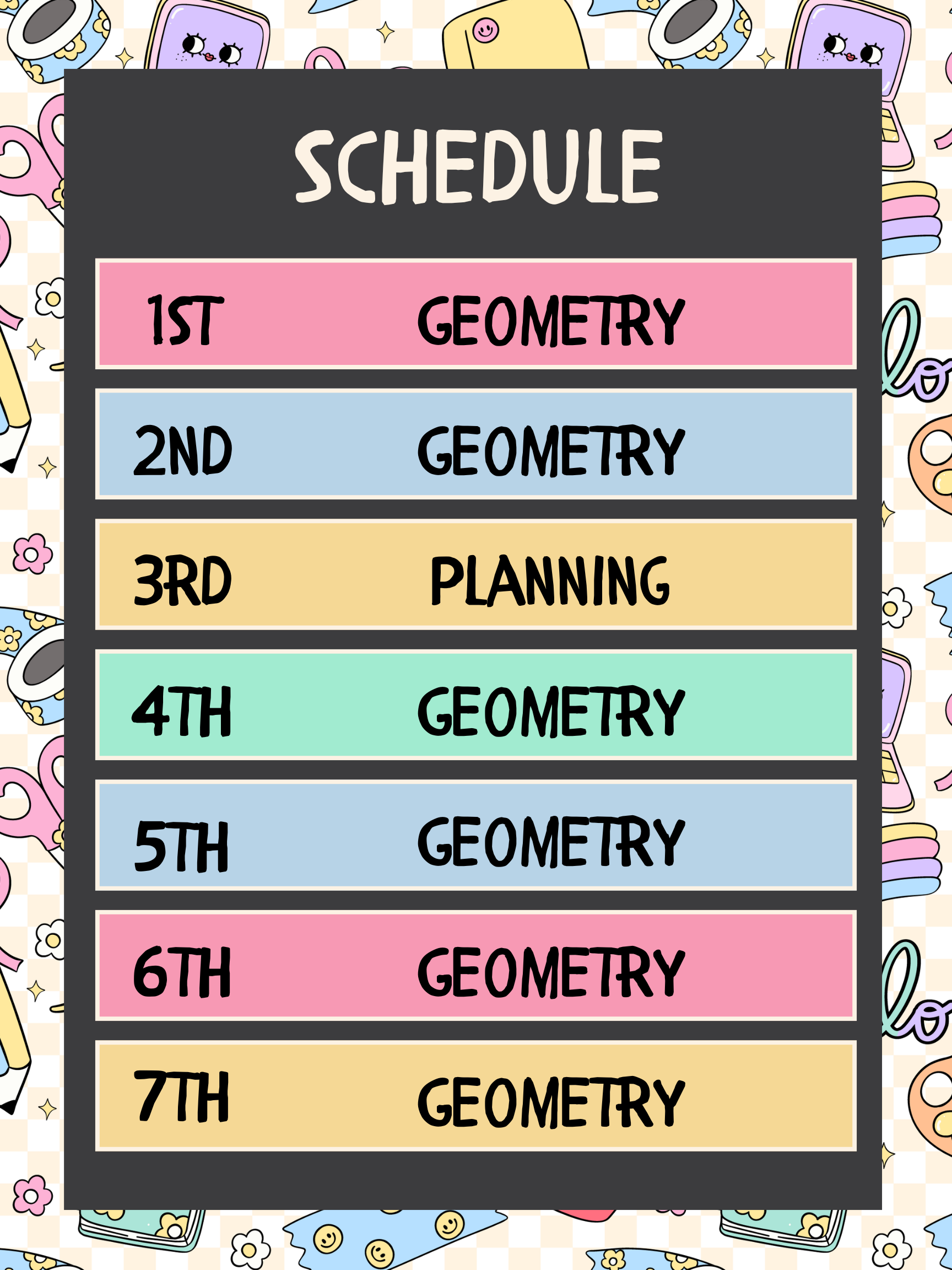 Schedule