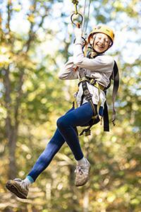 James River Day School enjoying the zipline during a field trip