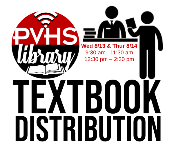 TEXTBOOK DISTRIBUTION: Wed 8/13 & Thurs 8/14 Thumbnail Image