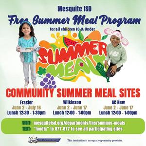 Summer Meals 2026 English
