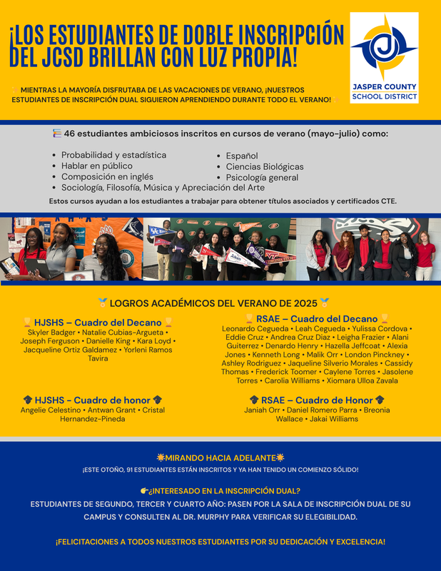 Dual Enrollment Summer Success Flyer (Spanish).png