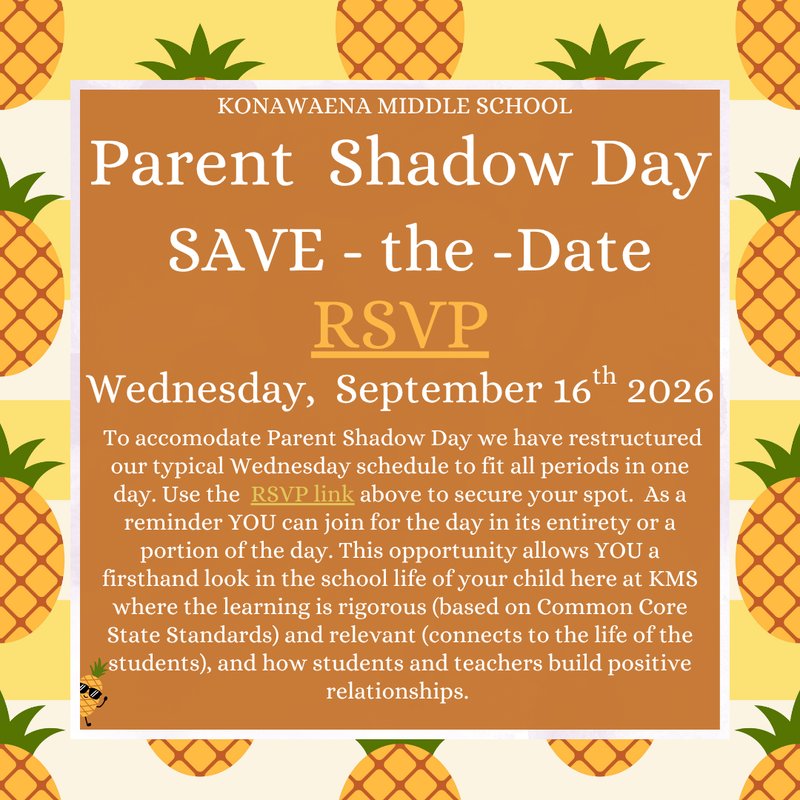 Parent Shadow Day Flier