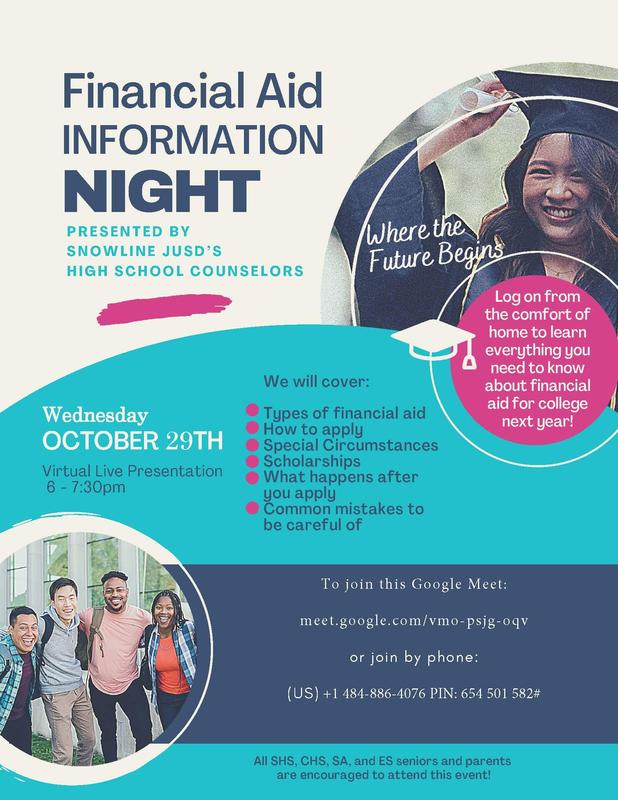 10/29/25 - Financial Aid Information Night / Noche de Información sobre Ayuda Financiera Featured Photo
