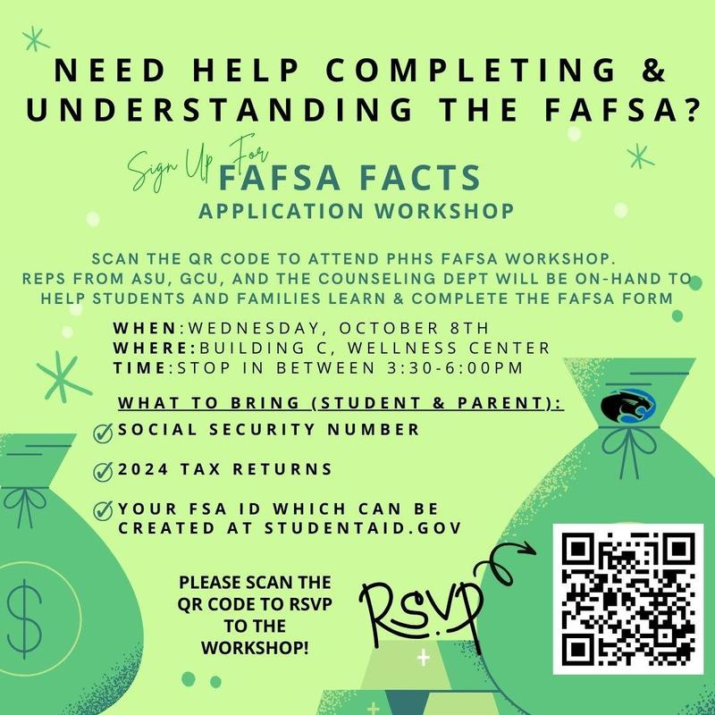 flyer with info about FAFSA workshop