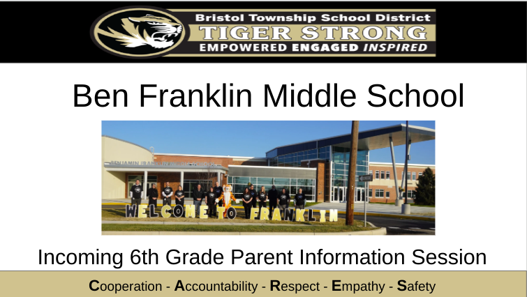 6th Grade Family Info Session