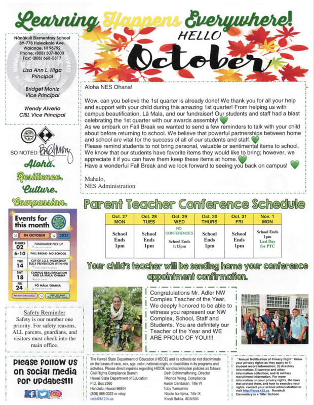 OCTOBER BULLETIN