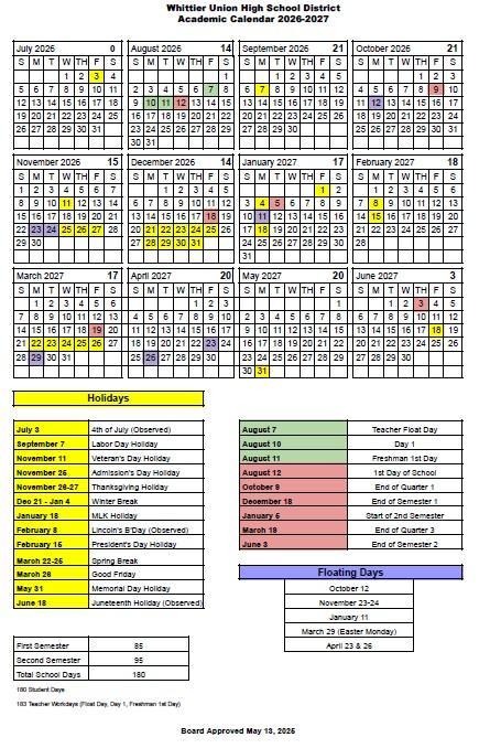 Academic Calendar 2026-27